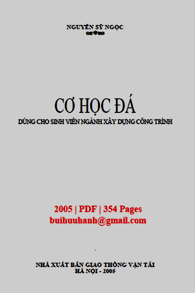 Cơ Học Đá (NXB Giao Thông Vận Tải 2005) - Nguyễn Sỹ Ngọc, 354 Trang