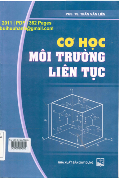 Cơ Học Môi Trường Liên Tục (NXB Xây Dựng 2011) - Trần Văn Liên, 362 Trang