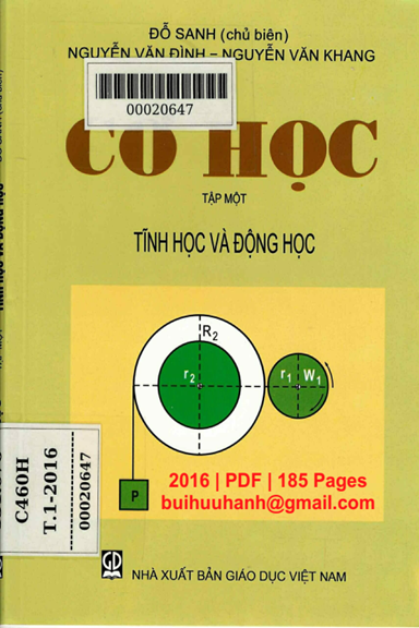 Cơ Học Tập 1-Tĩnh Học Và Động Học (NXB Giáo Dục 2016) - Đỗ Sanh, 185 Trang