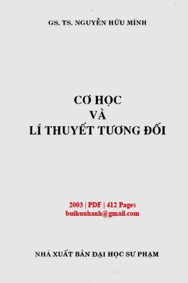 Cơ Học Và Lí Thuyết Tương Đối (NXB Đại Học Sư Phạm 2003) - Nguyễn Hữu Mình, 412 Trang