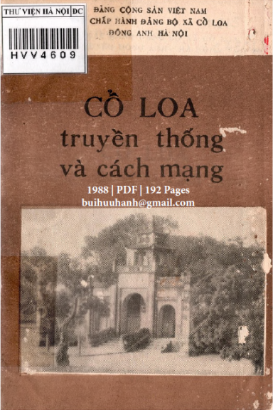 Cổ Loa Truyền Thống Và Cách Mạng (NXB Hà Nội 1988) - Trần Quốc Vượng, 192 Trang