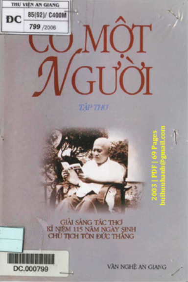 Có Một Người (NXB Văn Nghệ 2003) - Trần Hữu Dũng, 69 Trang