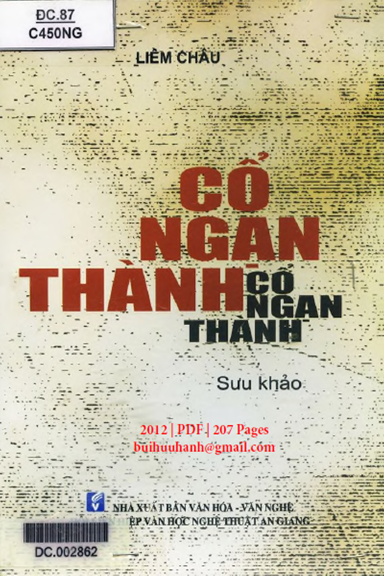Cổ Ngạn Thành Tập 1 (NXB Văn Hóa Văn Nghệ 2012) - Liêm Châu, 207 Trang