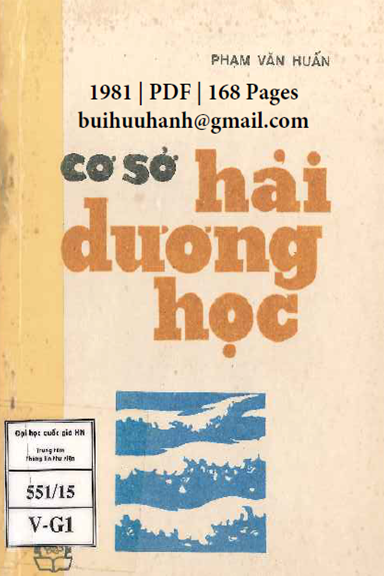 Cơ Sở Hải Dương Học (NXB Khoa Học Kỹ Thuật 1981) - Phạm Văn Huấn, 168 Trang