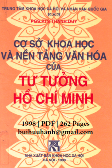 Cơ Sở Khoa Học Và Nền Tảng Văn Hóa Của Tư Tưởng Hồ Chí Minh (NXB Khoa Học Xã Hội 1998) - Thành Duy