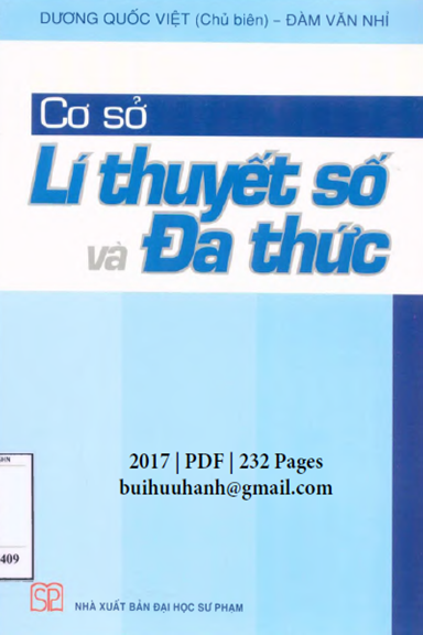 Cơ Sở Lí Thuyết Số Và Đa Thức (NXB Đại Học Sư Phạm 2017) - Dương Quốc Việt, 232 Trang