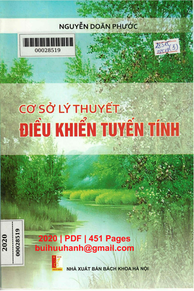 Cơ Sở Lý Thuyết Điều Khiển Tuyến Tính (NXB Bách Khoa 2020) - Nguyễn Doãn Phước, 451 Trang