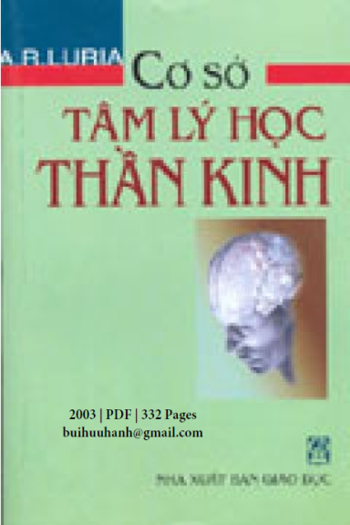 Cơ Sở Tâm Lý Học Thần Kinh (NXB Giáo Dục 2003) - A. R. Luria, 331 Trang