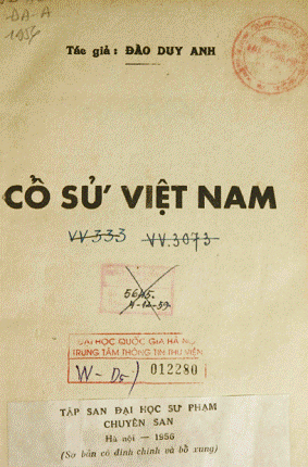 Cổ Sử Việt Nam (NXB Đại Học Sư Phạm 1956) - Đào Duy Anh, 192 Trang