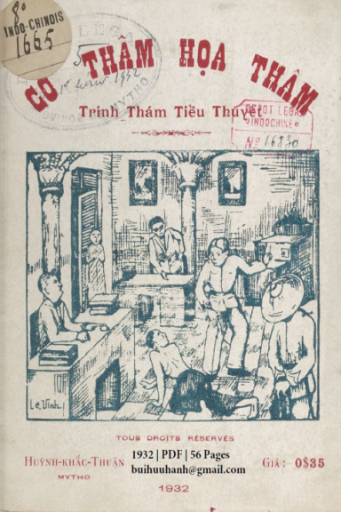 Cơ Thấm Họa Thâm (NXB Nguyễn Văn Tri 1932) - Huỳnh Khắc Thuận, 56 Trang