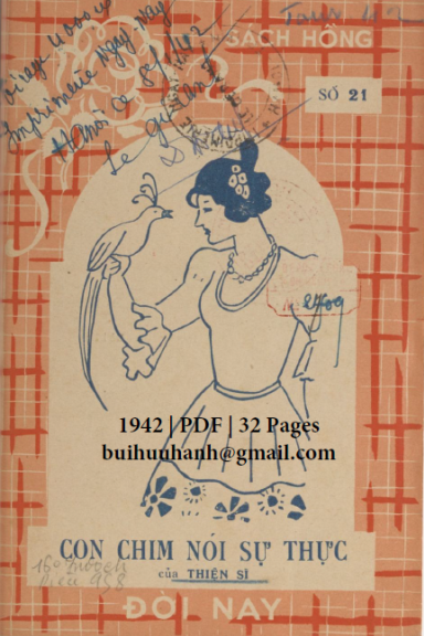 Con Chim Nói Sự Thực (NXB Đời Nay 1942) - Thiện Sĩ, 32 Trang