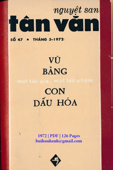 Con Dấu Hóa (NXB Tân Văn 1972) - Vũ Bằng, 126 Trang