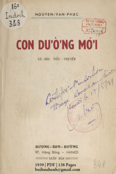 Con Đường Mới (NXB Hương Sơn 1939) - Nguyễn Văn Phúc, 138 Trang