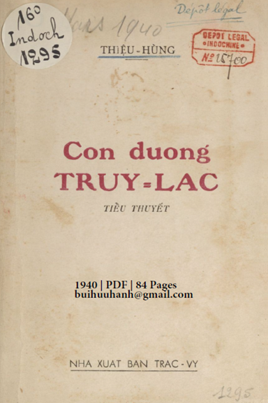 Con Đường Trụy Lạc (NXB Trác Vỹ 1940) - Thiệu Hùng, 84 Trang