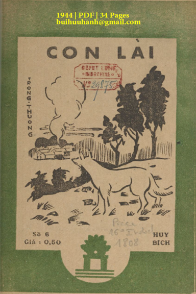 Con Lài (NXB Tam Kỳ Thư Xã 1944) - Huy Bích, 34 Trang