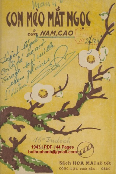 Con Mèo Mắt Ngọc (NXB Cộng Lực 1943) - Nam Cao, 44 Trang