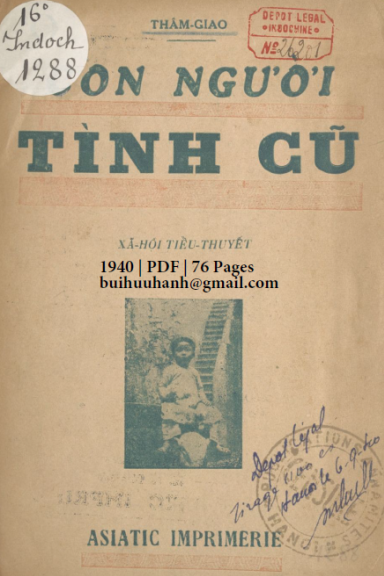 Con Người Tình Cũ (NXB Asiatic 1940) - Thâm Giao, 76 Trang