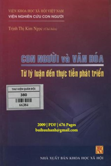 Con Người Và Văn Hóa Từ Lý Luận Đến Thực Tiễn (NXB Khoa Học Xã Hội 2009) - Trịnh Thị Kim Ngọc