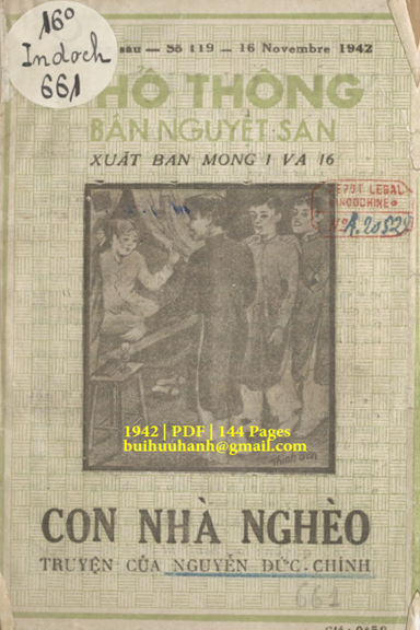 Con Nhà Nghèo (NXB Tân Dân 1942) - Nguyễn Đức Chính, 144 Trang