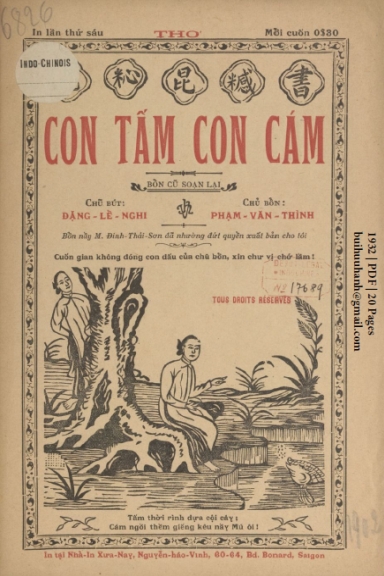 Con Tấm Con Cám (NXB Xưa Nay 1932) - Đặng Lễ Nghi, 20 Trang