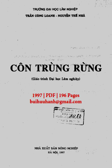 Côn Trùng Rừng (NXB Nông Nghiệp 1997) - Trần Công Loanh, 196 Trang
