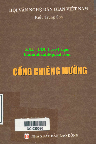 Cồng Chiêng Mường (NXB Lao Động 2011) - Kiều Trung Sơn, 333 Trang