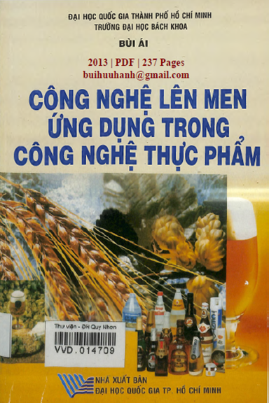 Công Nghệ Lên Men Ứng Dụng Trong Công Nghệ Thực Phẩm (NXB Đại Học Quốc Gia 2013) - Bùi Ái, 237 Trang