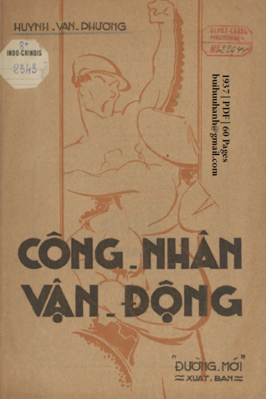 Công Nhân Vận Động (NXB Đường Mới 1937) - Huỳnh Văn Phương, 60 Trang
