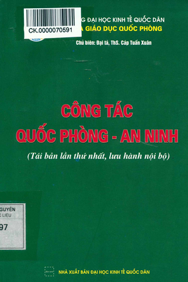 Công Tác Quốc Phòng - An Ninh (NXB Kinh Tế Quốc Dân 2014) - Cáp Tuấn Xuân, 263 Trang