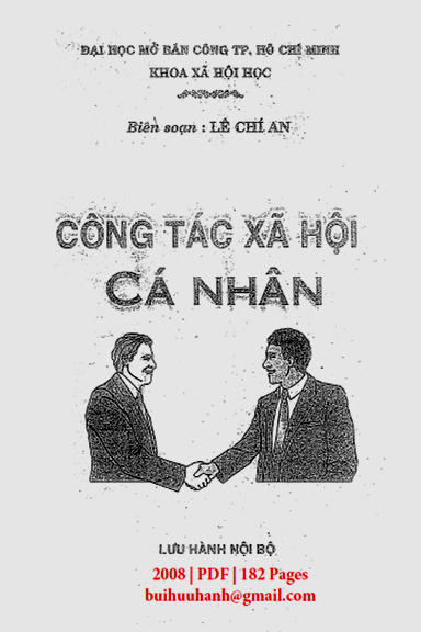 Công Tác Xã Hội Cá Nhân (NXB Đại Học Mở 2008) - Lê Chí An, 182 Trang