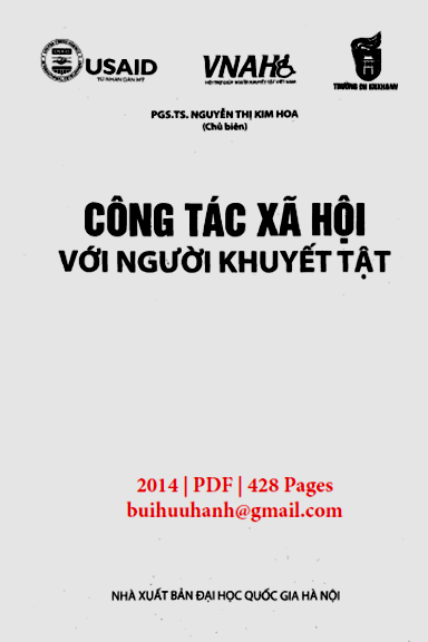 Công Tác Xã Hội Với Người Khuyết Tật (NXB Đại Học Quốc Gia 2014) - Nguyễn Thị Kim Hoa, 428 Trang