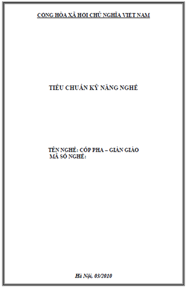 Cốp Pha-Giàn Giáo (NXB Hà Nội 2010) - Trịnh Quang Vinh, 187 Trang