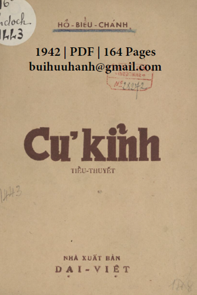 Cư Kỉnh (NXB Đại Việt 1942) - Hồ Biểu Chánh, 164 Trang