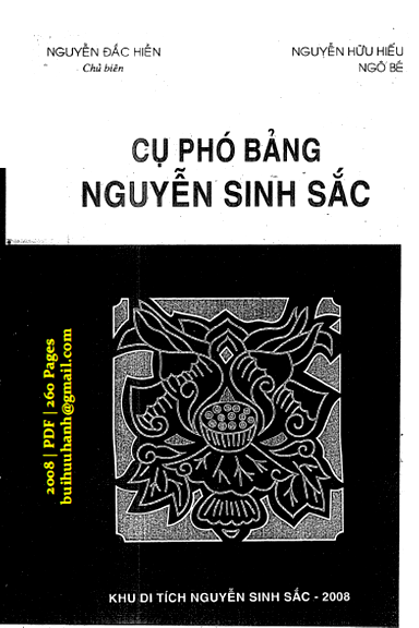 Cụ Phó Bảng Nguyễn Sinh Sắc (NXB Đồng Tháp 2008) - Nguyễn Đắc Hiền, 260 Trang