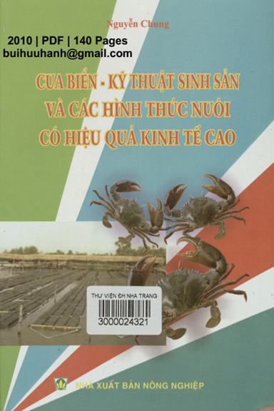 Cua Biển-Kỹ Thuật Sinh Sản Và Các Hình Thức Nuôi Có Hiệu Quả Kinh Tế Cao - Nguyễn Chung, 140 Trang