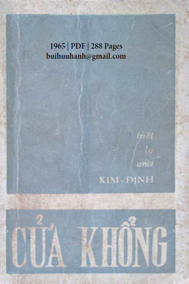 Cửa Khổng (NXB Ra Khơi 1965) - Kim Định, 288 Trang
