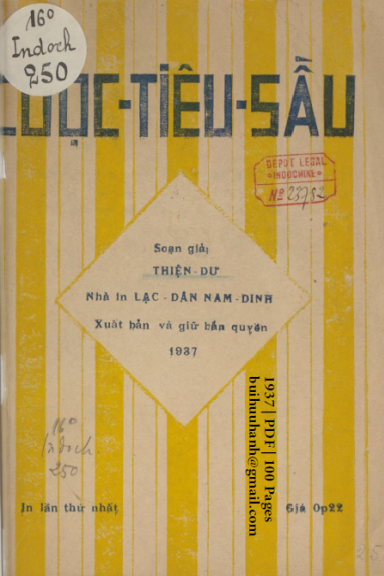 Cuộc Tiêu Sầu (NXB Lạc Dân 1937) - Thiện Dư, 100 Trang