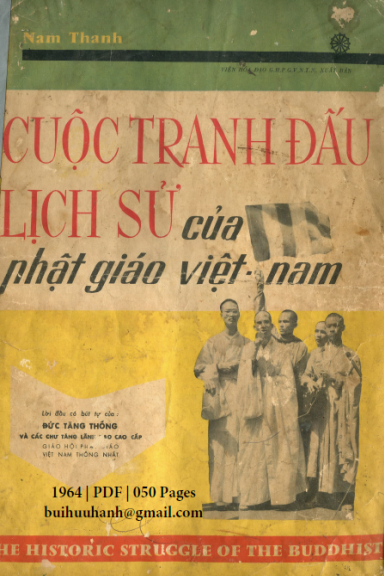 Cuộc Tranh Đấu Lịch Sử Của Phật Giáo Việt Nam (NXB Sài Gòn 1964) - Nam Thanh, 50 Trang