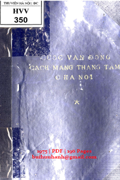 Cuộc Vận Động Cách Mạng Tháng Tám Ở Hà Nội (NXB Hà Nội 1975) - Nhiều Tác Giả, 196 Trang