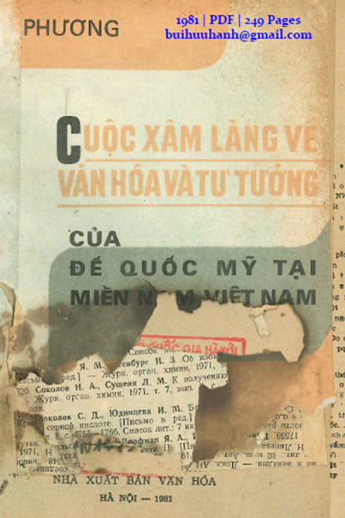 Cuộc Xâm Lăng Về Văn Hóa Và Tư Tưởng Của Đế Quốc Mỹ Tại Miền Nam Việt Nam - Lữ Phương, 249 Trang