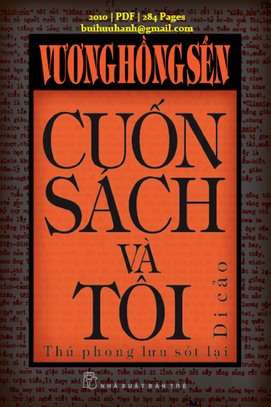 Cuốn Sách Và Tôi (NXB Trẻ 2010) - Vương Hồng Sển, 284 Trang