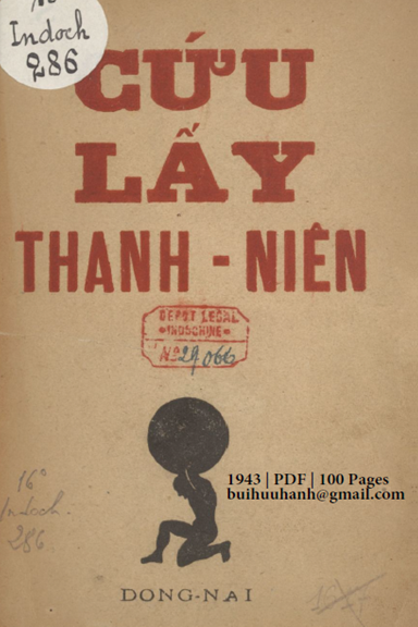 Cứu Lấy Thanh Niên (NXB Đồng Nai 1943) - Khổng Dương, 100 Trang