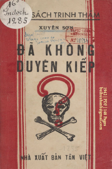 Đã Không Duyên Kiếp (NXB Tân Việt 1942) - Xuyên Sơn, 148 Trang