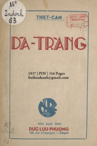 Dã Tràng (NXB Đức Lưu Phương 1937) - Thiết Can, 316 Trang
