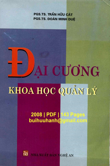 Đại Cương Khoa Học Quản Lý (NXB Nghệ An 2008) - Trần Hữu Cát, 143 Trang
