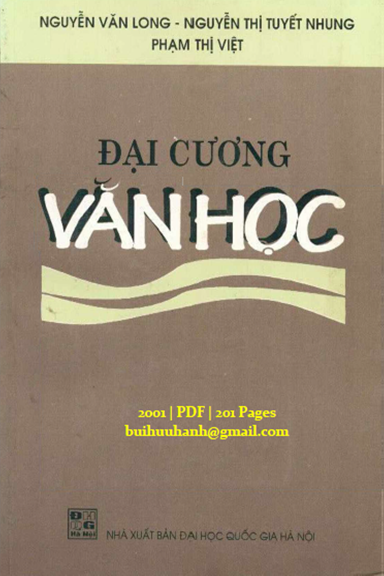Đại Cương Văn Học (NXB Đại Học Quốc Gia 2001) - Phạm Thị Việt, 201 Trang