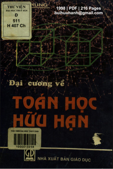 Đại Cương Về Toán Học Hữu Hạn (NXB Giáo Dục 1998) - Hoàng Chúng, 216 Trang