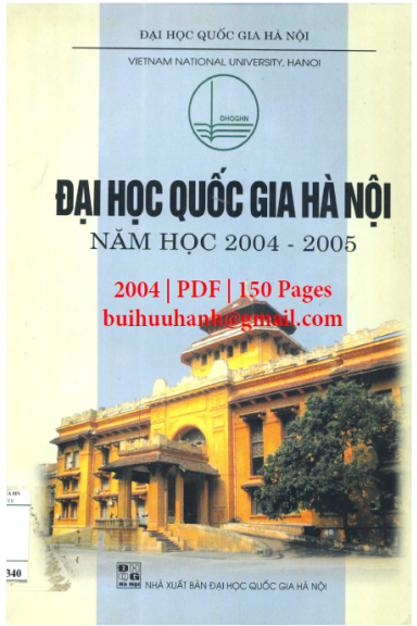 Đại Học Quốc Gia Hà Nội Năm Học 2004-2005 (NXB Đại Học Quốc Gia 2004) - Đào Trọng Thi, 150 Trang