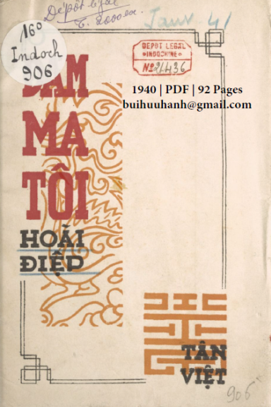 Đám Ma Tôi (NXB Tân Việt 1940) - Hoài Điệp, 92 Trang