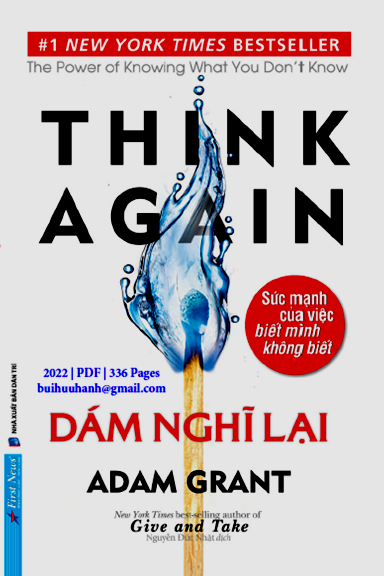 Dám Nghĩ Lại (NXB Dân Trí 2022) - Adam Grant, 336 Trang